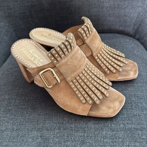 The Office of Angela Scott Studded Women's Mules 38